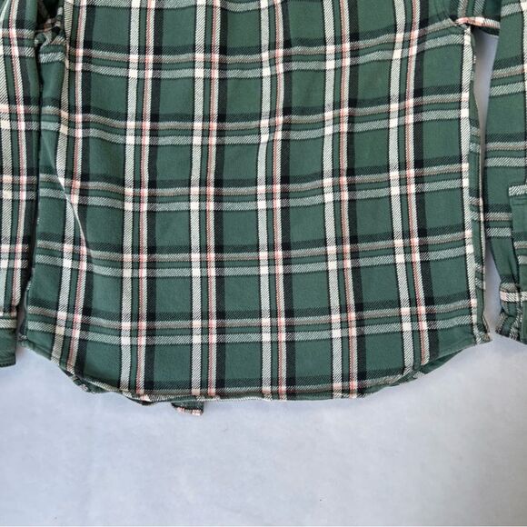 American Eagle Outfitter Green Plaid Shacket Thick Button Up Shirt Men’s Sz M - Picture 12 of 14